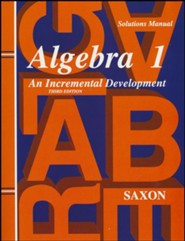 Saxon Algebra 1, Solutions Manual