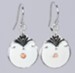 Rounded Mustard Seed Drop Earrings, Silver