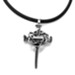 Crown of Thorns Cross Pendant, Black Cord