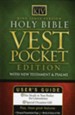 KJV Vest Pocket New Testament with Psalms, Black leatherflex