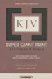 KJV Super Giant Print Reference Bible, Imitation leather, black, thumb indexed