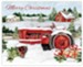 Snowy Tractor Merry Christmas Cards, Box of 18