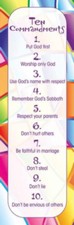 Kids Ten Commandments: Bookmark (pkg. of 25)