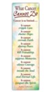 What Cancer Cannot Do (Colossians 1:3) Bookmarks, 25