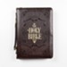 Holy Bible Bible Cover, Lux-Leather, Brown, Large