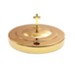 Stainless Steel Stacking Bread Plate Cover, Brass Finish