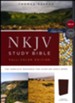 NKJV Comfort Print Full Color Study Bible, Bonded Leather, Burgundy, Indexed