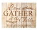 Personalized, Faux Wood Plaque, Come Gather At the Table, White