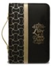 Faith Bible Cover, Black and Gold, Large