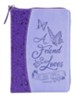 Friend Loves Zipped Journal, Purple