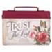 Trust In the Lord Floral Bible Cover, Burgundy, Medium
