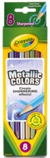 Crayola, Colored Pencils, Metallic Colors, 8 Pieces