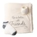 Life is Better with Friends Giftset, Sherpa Blanket, Candle and Socks