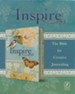 NLT Inspire Bible: The Bible for Creative Journaling, LeatherLike, Silky Vintage Blue/Cream