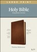 KJV Large-Print Thinline Reference Bible, Filament Enabled Edition--genuine leather, brown