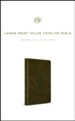 ESV Large Print Value Thinline Bible (TruTone, Olive, Celtic Cross Design), Leather, imitation, Green