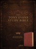 CSB Tony Evans Study Bible--soft leather-look, British tan - Slightly Imperfect