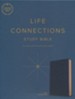 CSB Life Connections Study Bible--soft leather-look, navy