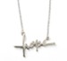 Hope Horizontal Cross, Words of Life, Sterling Silver Necklace