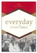 KJV Everyday Study Bible--soft leather-look, British tan