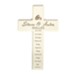 Personalized, Small Cross, Love Never Fails, Cream