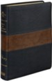 RVR 1960 Biblia de estudio Spurgeon, negro/marron simil piel (Spurgeon Study Bible, soft-leather look)