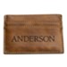 Personalized, Leather Wallet with Name, Brown