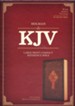 KJV Large-Print Compact Reference Bible--soft leather-look, brown with Celtic cross