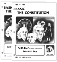 High School Government Elective: The Constitution SCORE Keys 133-136  - 