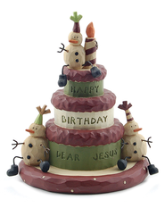 Happy Birthday Jesus Cake on Christianbook Com  Happy Birthday Jesus Cake With Snowmen Figurine