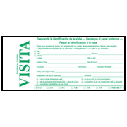 Tarjeta para Visita con Etiqueta de Identificaci&#243;n, 100  (Visitor Card with Name Tag, 100)   - 