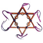 Rosewood Star of David Tambourine 