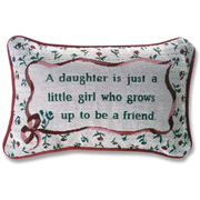 My Daughter, My Friend, Tapestry Word Pillow   - 