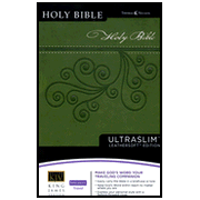 KJV Ultraslim Bible: Leathersoft Green  - 