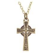 Celtic Cross Antiqued Bronze Plated Pendant