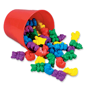 plastic counting bears