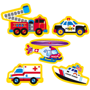 Rescue Vehicles SuperShapes Stickers  - 