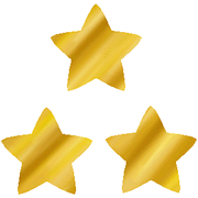 Gold Foil Stars SuperShapes Stickers  - 