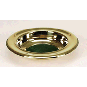 RemembranceWare Brass Offering Plate with Green Felt  - 