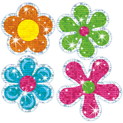 Flower Power Sparkle Stickers  - 