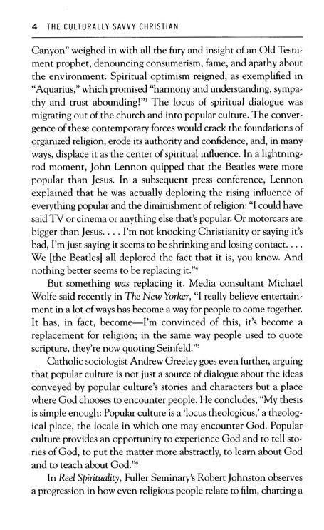 Excerpt Preview Image - 4 of 7 - Culturally Savvy Christian: A Manifesto for Deepening Faith and Enriching Popular culture in an Age of Christianity-Lite
