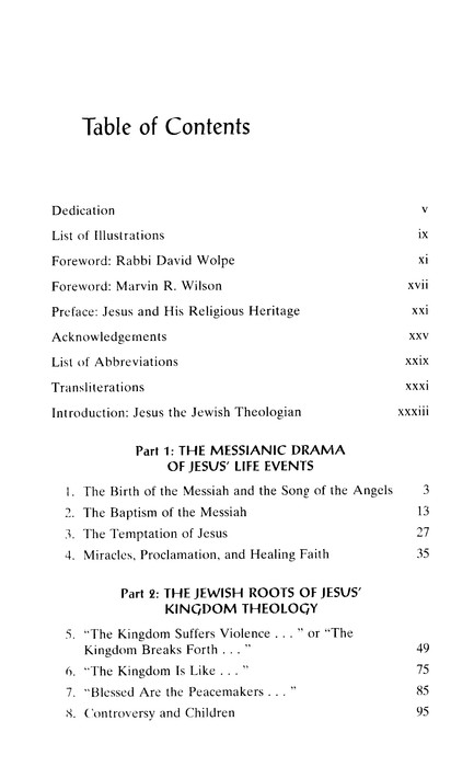 Table of Contents Preview Image - 2 of 9 - Jesus the Jewish Theologian