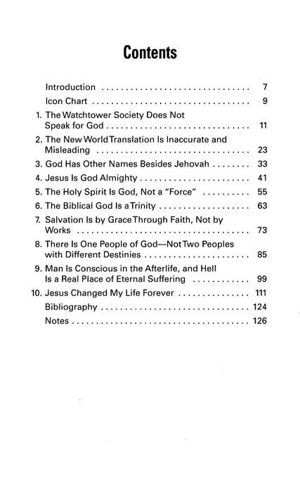 Table of Contents Preview Image - 2 of 8 - 10 Most Important Things You Can Say to a Jehovah's Witness