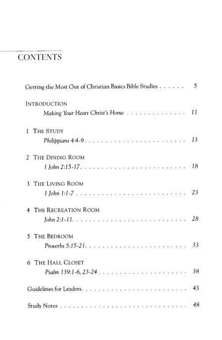 Table of Contents Preview Image - 2 of 8 - Commitment: My Heart Christ's Home, Christian Basics Bible Studies