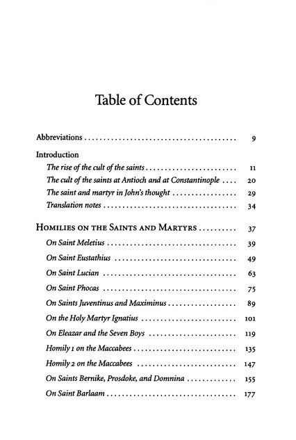 Table of Contents Preview Image - 2 of 8 - The Cult of the Saints (Popular Patristics)