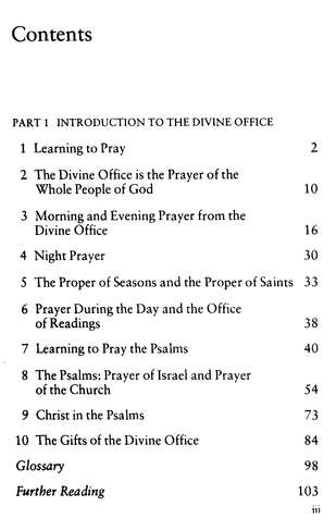 Table of Contents Preview Image - 2 of 6 - School of Prayer: An Introduction to the Divine Office  for All Christians