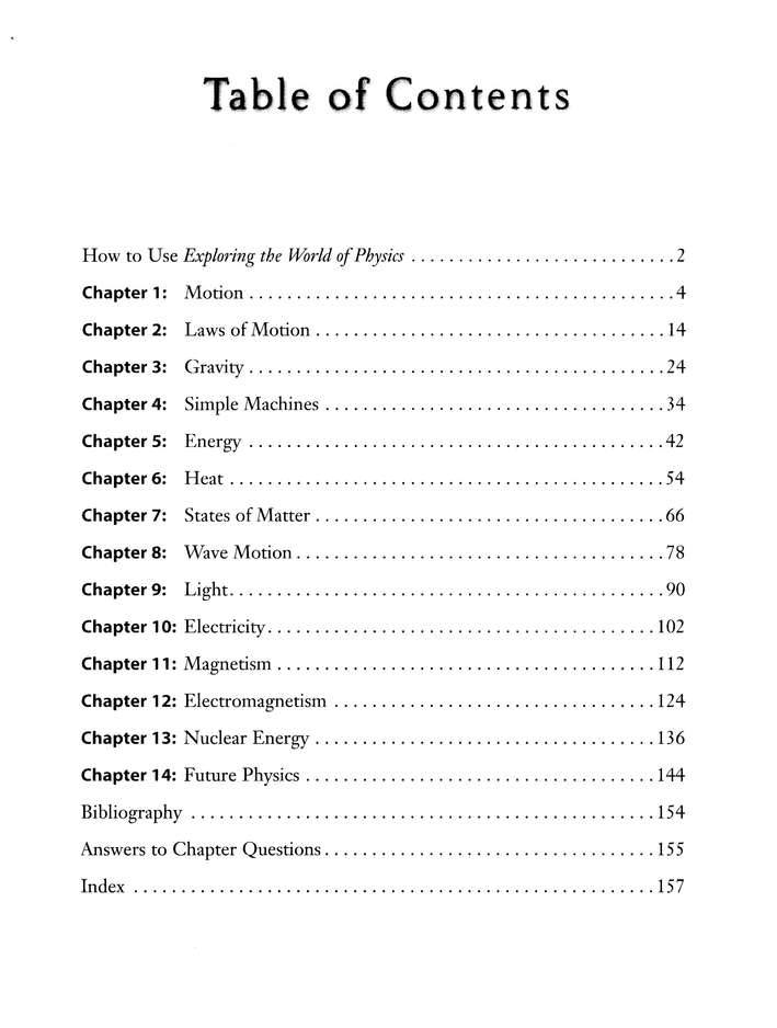 Table of Contents Preview Image - 2 of 8 - Exploring the World of Physics: From Simple Machines to Nuclear Energy