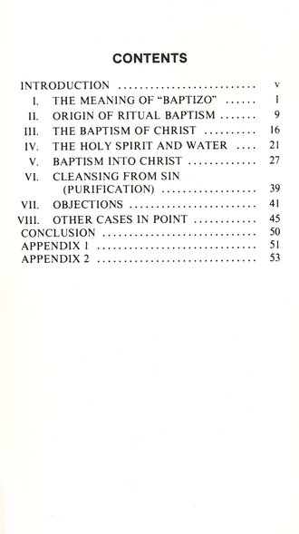 Table of Contents Preview Image - 2 of 5 - The Meaning & Mode of Baptism