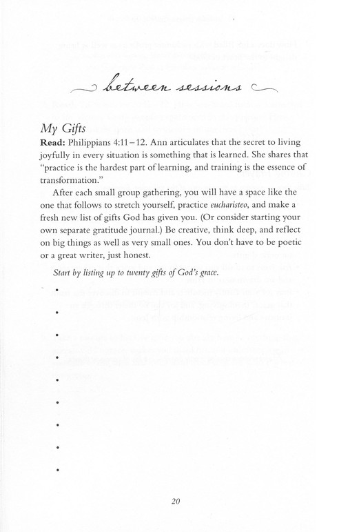 Sample Preview Image - 9 of 12 - One Thousand Gifts Participant's Guide with DVD: A Dare to Live Fully Right Where You Are