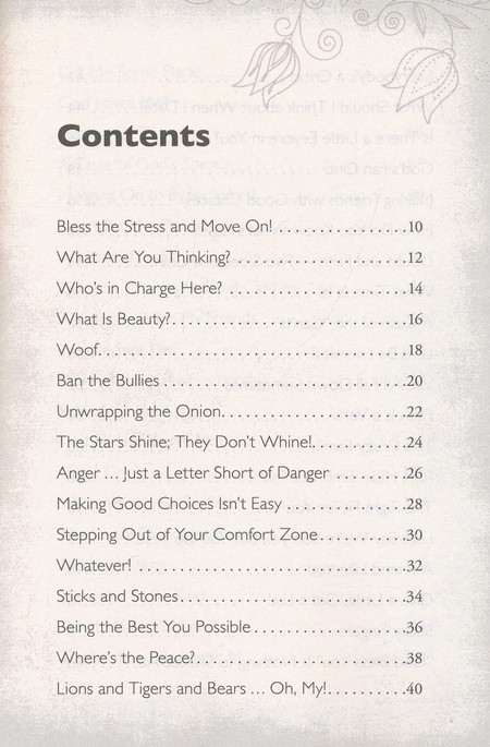 Table of Contents Preview Image - 2 of 11 - True Images Devotional: 90 Daily Devotions for Teen Girls